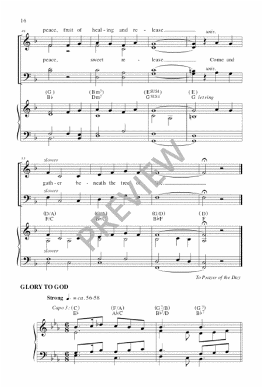Tree of Life Setting, Holy Communion - Choral edition 4-Part scores gallery preview page 18