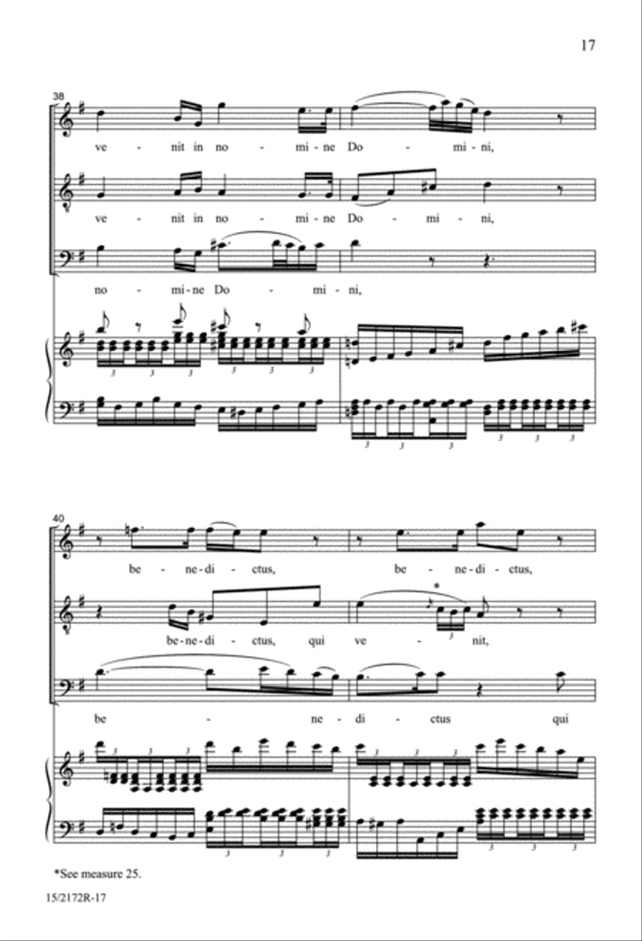 Kyrie, Benedictus and Osanna 4-Part scores gallery preview page 17