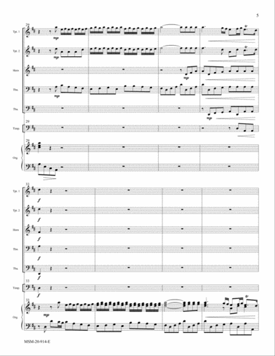Overture from Water Music, Suite 2 Organ scores gallery preview page 5