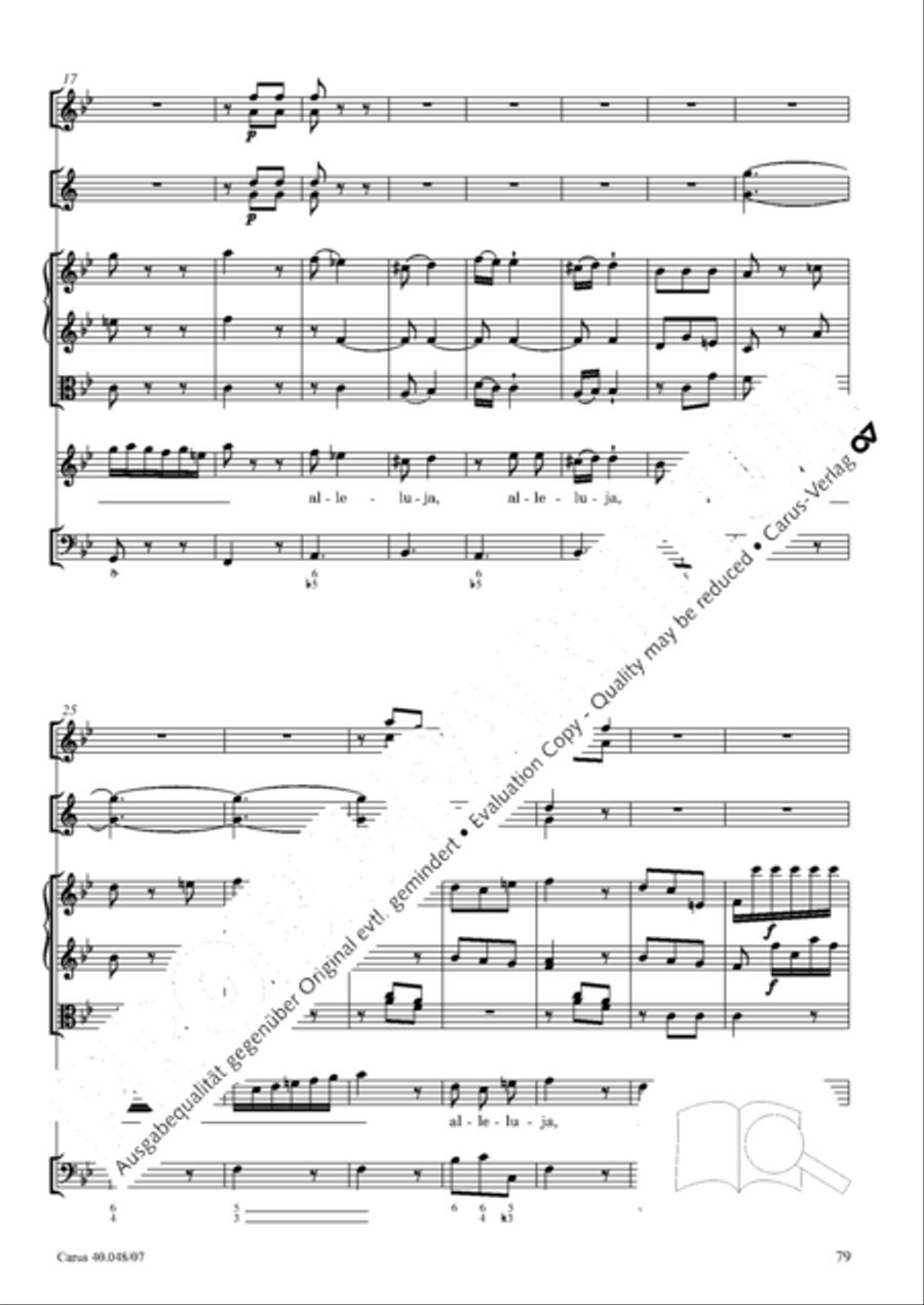 Regina coeli in B-Flat Major, K. 127 4-Part scores gallery preview page 80