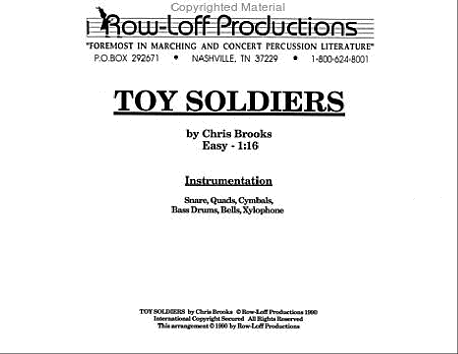 Toy Soldiers Toy Soldiers Percussion Ensemble scores gallery preview page 2