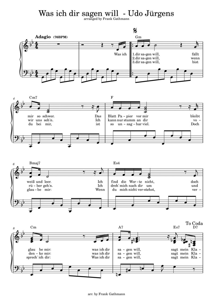 Was Ich Dir Sagen Will Voice scores gallery preview page 1