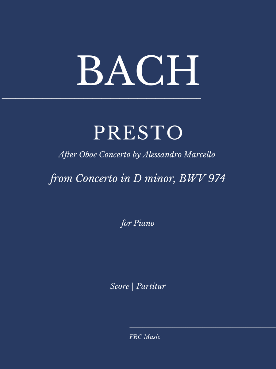 Concerto in D Minor - After Oboe Concerto by A. Marcello (As played by Víkingur Ólafsson Piano Solo scores gallery preview page 1