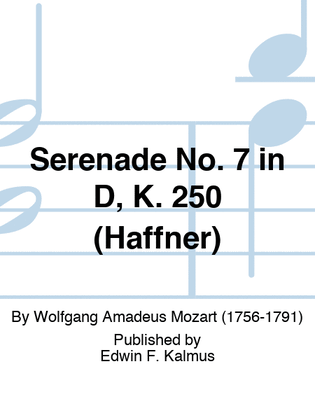 Book cover for Serenade No. 7 in D, K. 250 (Haffner)