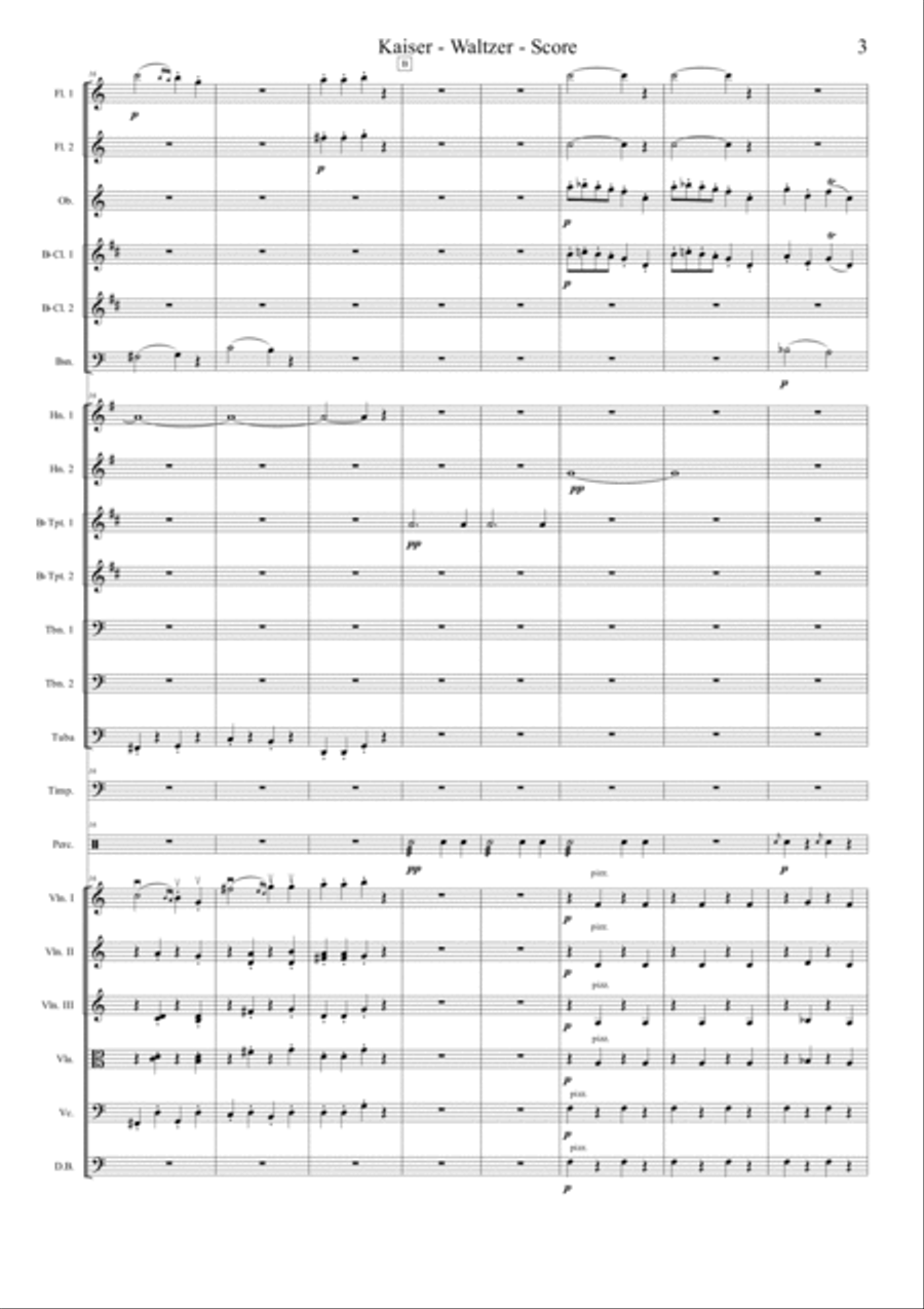 Kaiser-Waltzer Full Orchestra scores gallery preview page 4