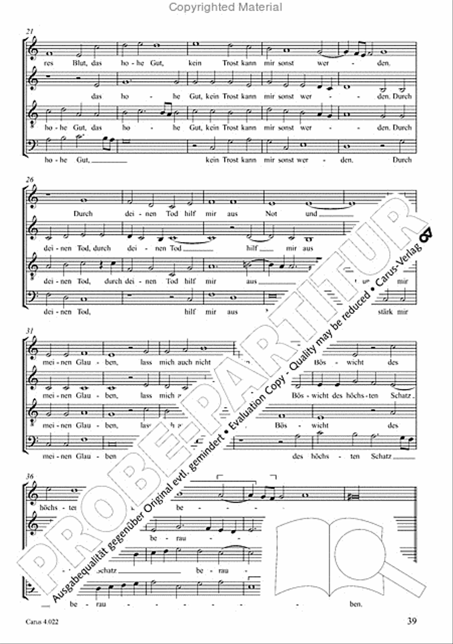 Lord Jesus Christ, in thee alone (Allein zu dir, Herr Jesu Christ) 4-Part scores gallery preview page 3