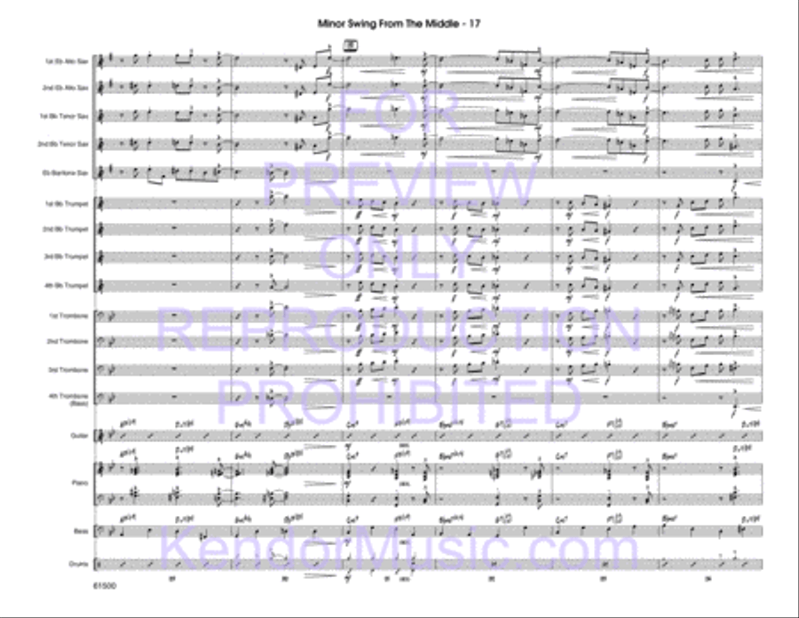 Minor Swing From The Middle Jazz Ensemble scores gallery preview page 18