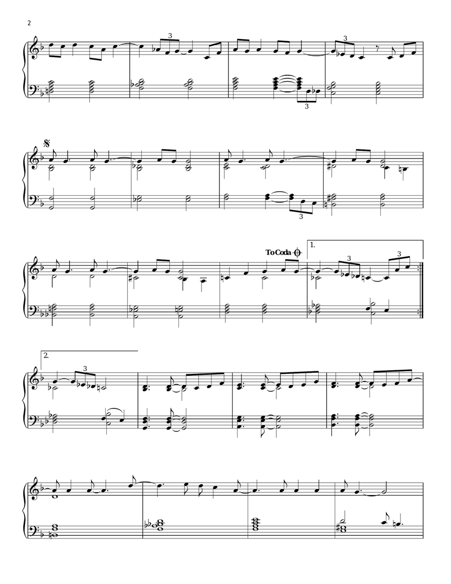 Paradise [Jazz version] Piano Solo scores gallery preview page 2