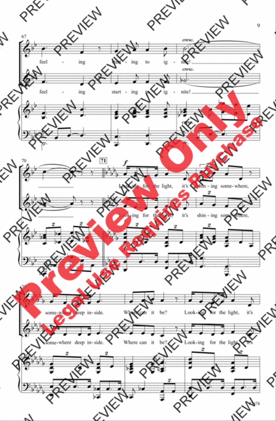 Looking for the Light Looking for the Light 2-Part scores gallery preview page 9