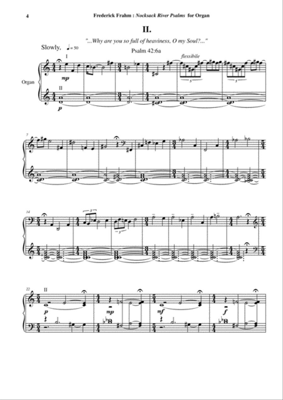 Frederick Frahm: Nooksack River Psalms for organ Organ Solo scores gallery preview page 4