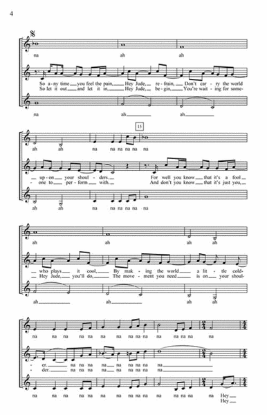 Hey Jude by The Beatles SSA - Sheet Music