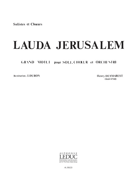 Lauda Jerusalem (choral)