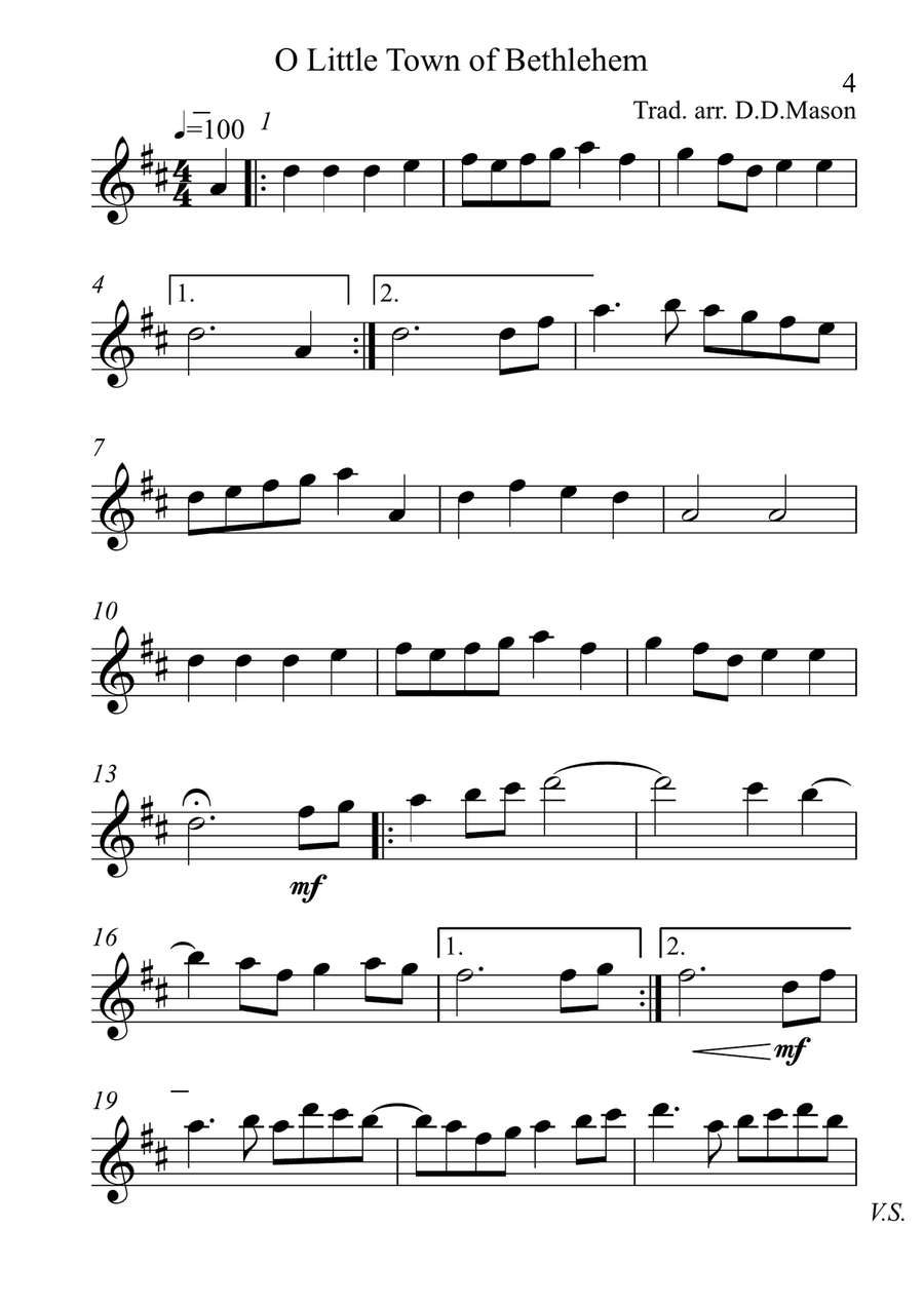 10 Christmas Carols for Solo Violin and Piano Violin Solo scores gallery preview page 5