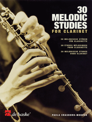 Book cover for 30 Melodic Studies for Clarinet