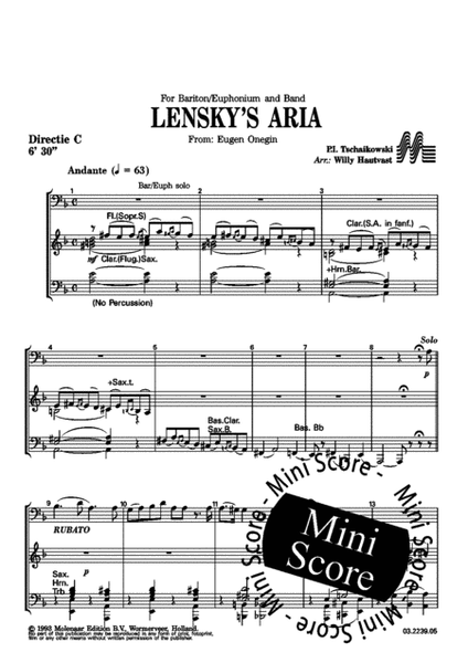 Lensky's Aria for Euphonium and Band