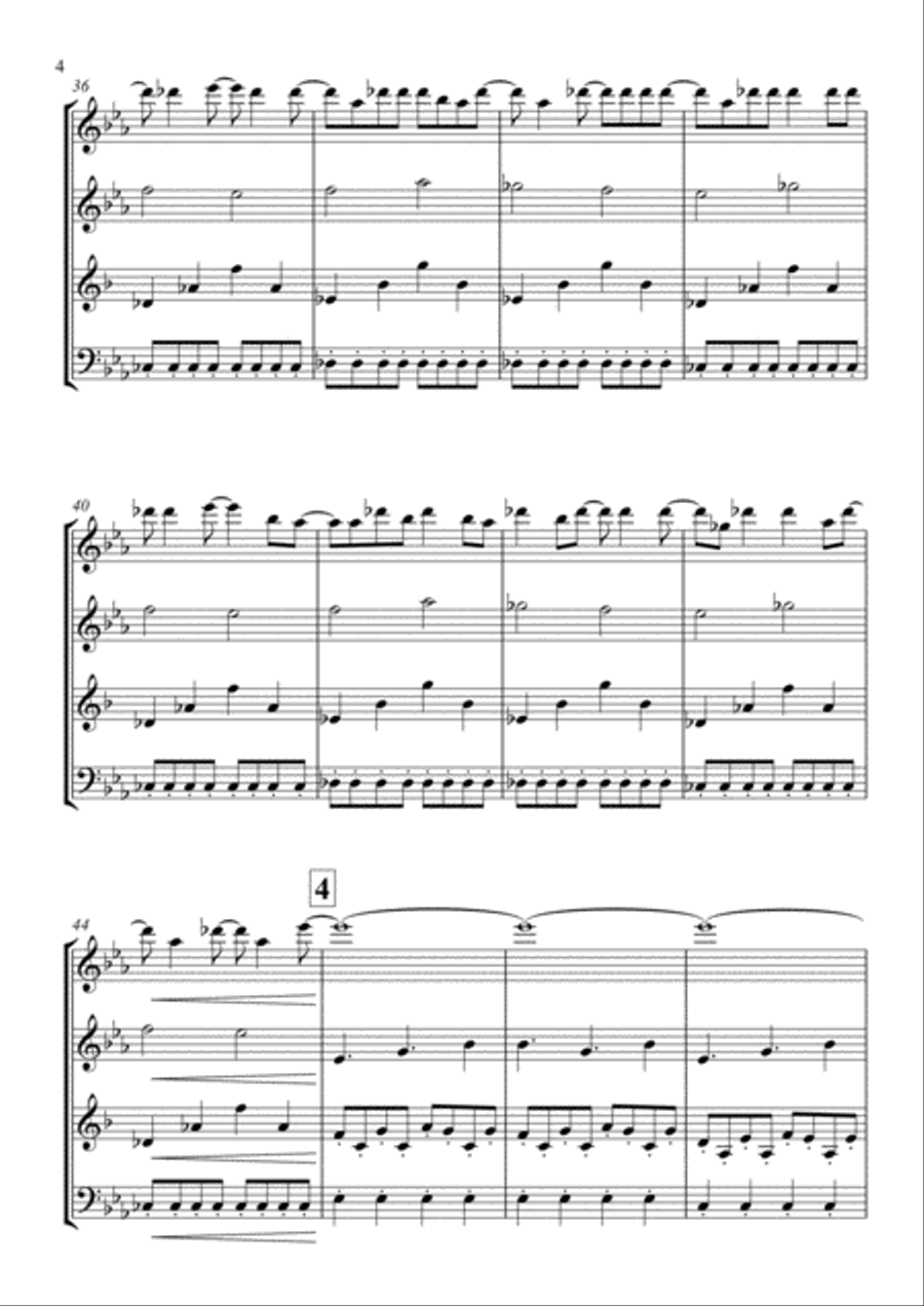 Every Breath You Take Woodwind Quartet scores gallery preview page 5