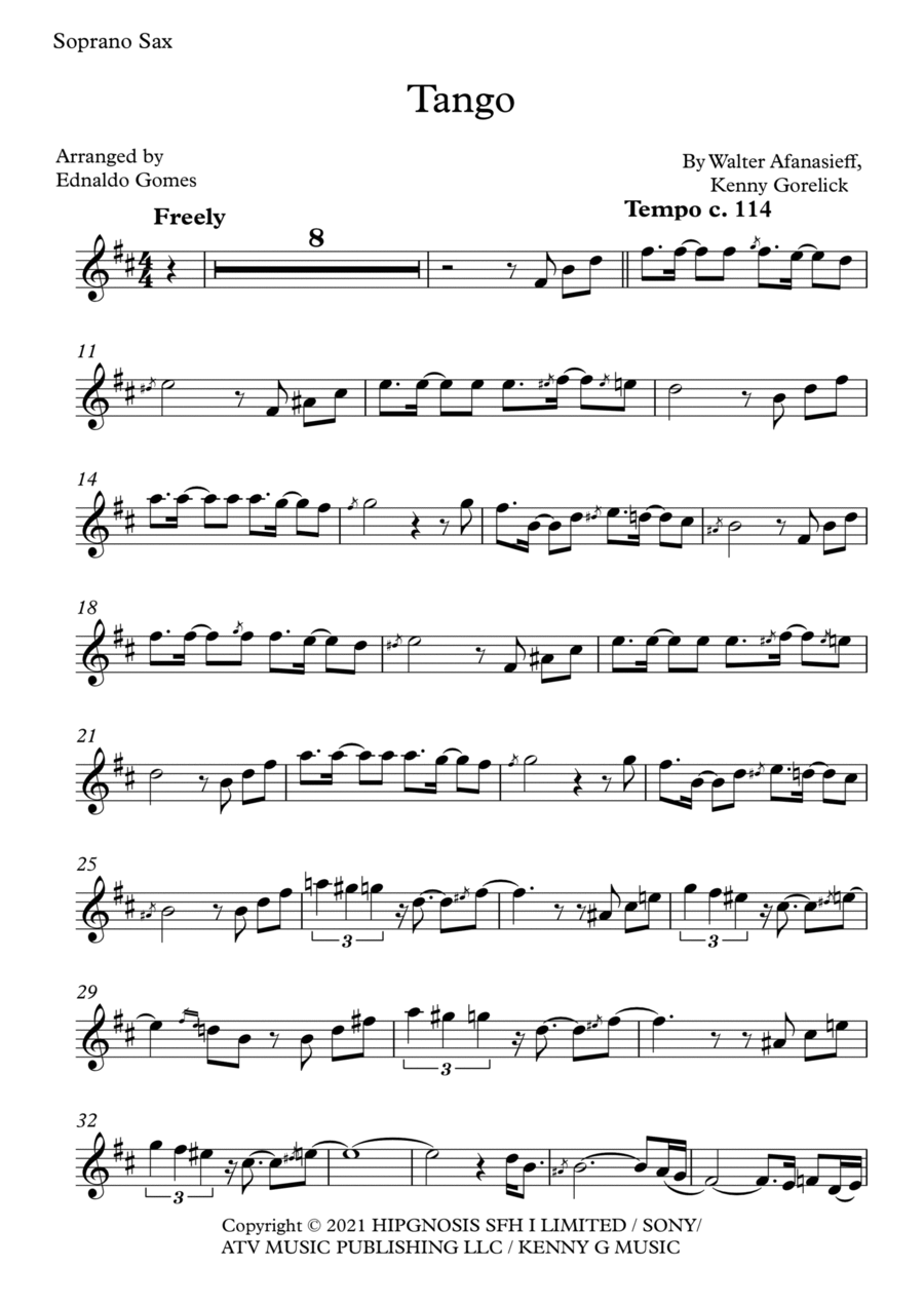 Kenny g alto sax store sheet music