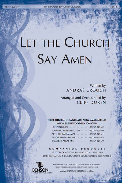 Let The Church Say Amen (Split Track Accompaniment CD)