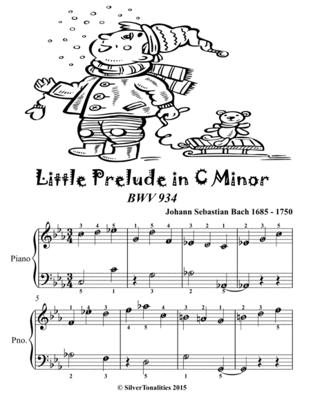 Little Prelude In C Minor Bwv 934 Easiest Piano Sheet Music 2nd Edition