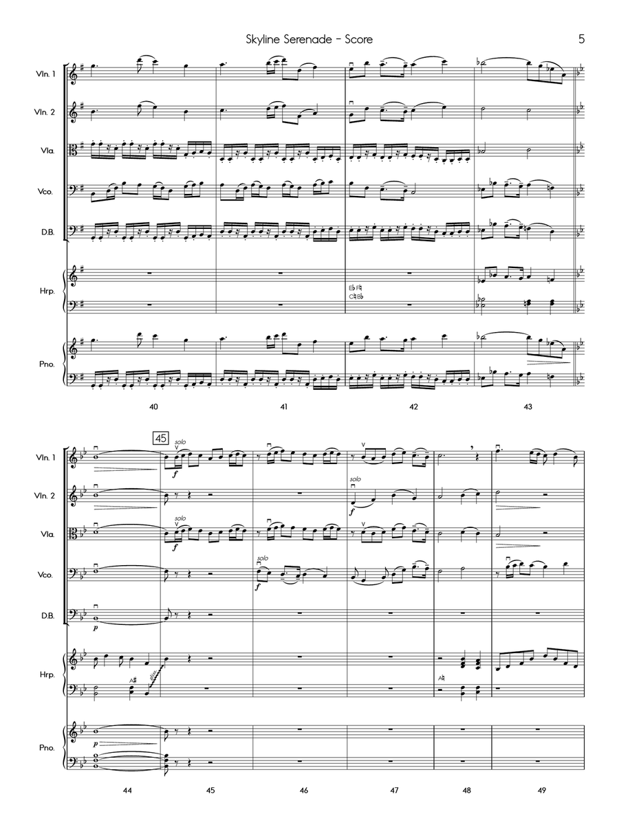 Skyline Serenade Skyline Serenade String Orchestra scores gallery preview page 6