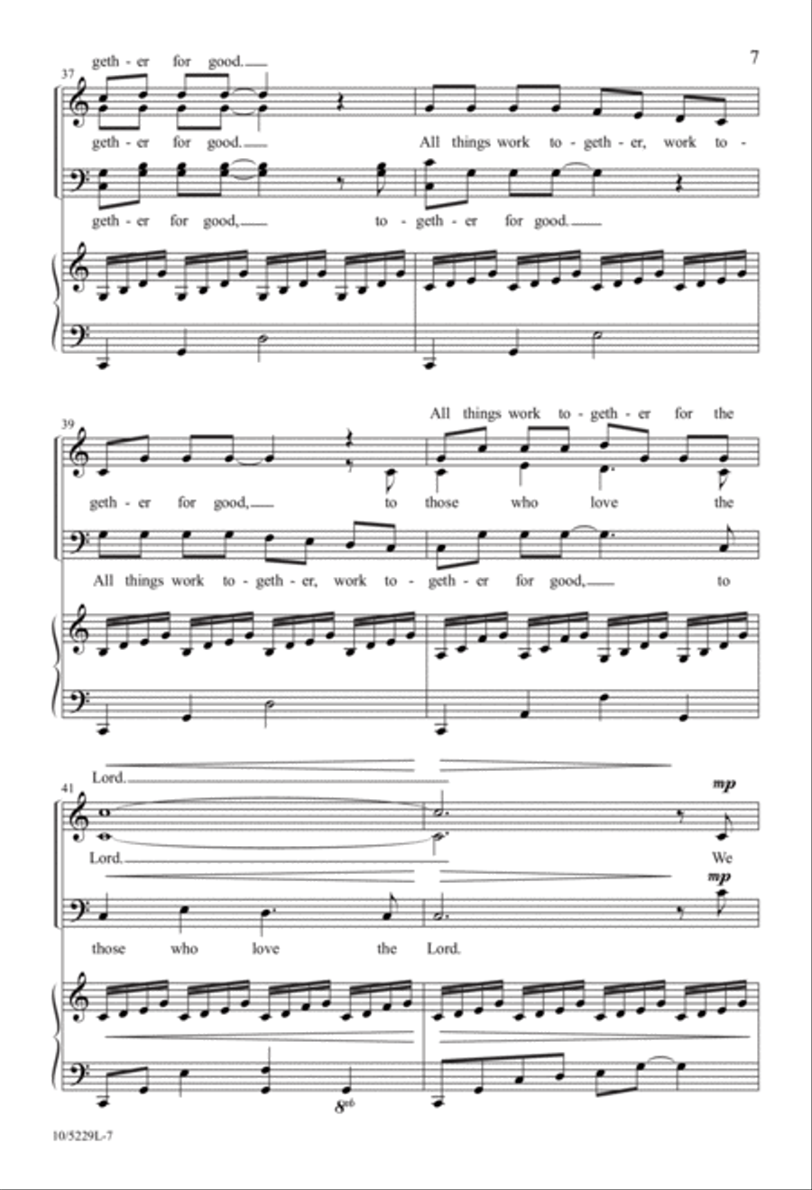 All Things Work Together for Good 4-Part scores gallery preview page 7