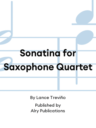 Book cover for Sonatina for Saxophone Quartet