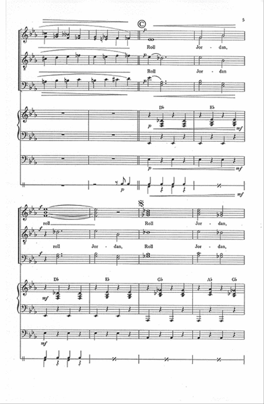 Roll Jordan, Roll 4-Part scores gallery preview page 4