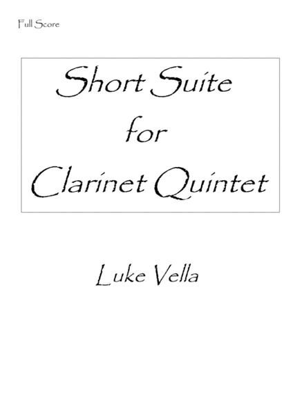 Short Suite for Clarinet Quintet image number null
