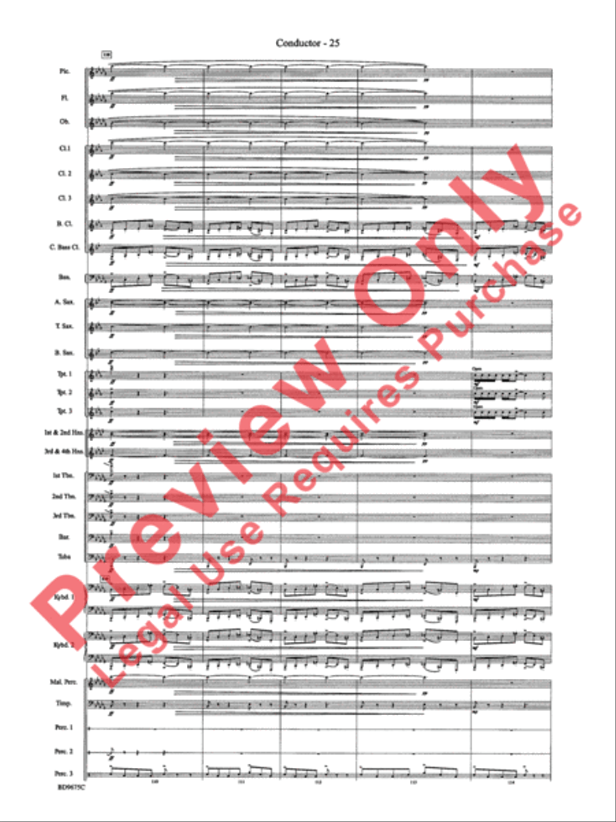 Twelve Seconds to the Moon Concert Band scores gallery preview page 28