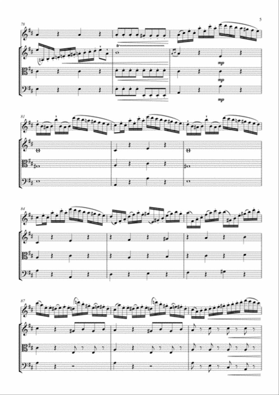 Flute Quartet for flute, violin, viola & cello Small Ensemble scores gallery preview page 6