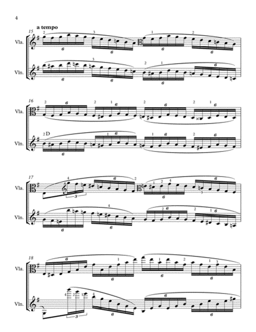 Wieniawski 8 Caprices, op.18: #3 in G for viola and violin image number null