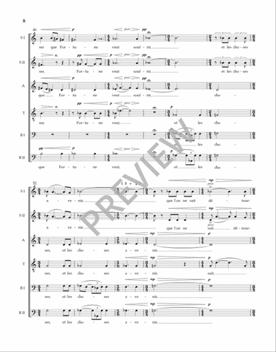 Trois Chansons Trois Chansons Divisi scores gallery preview page 9