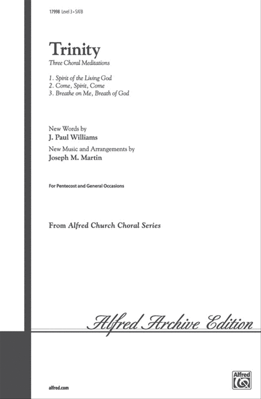 Trinity: Three Choral Meditations 4-Part scores gallery preview page 1