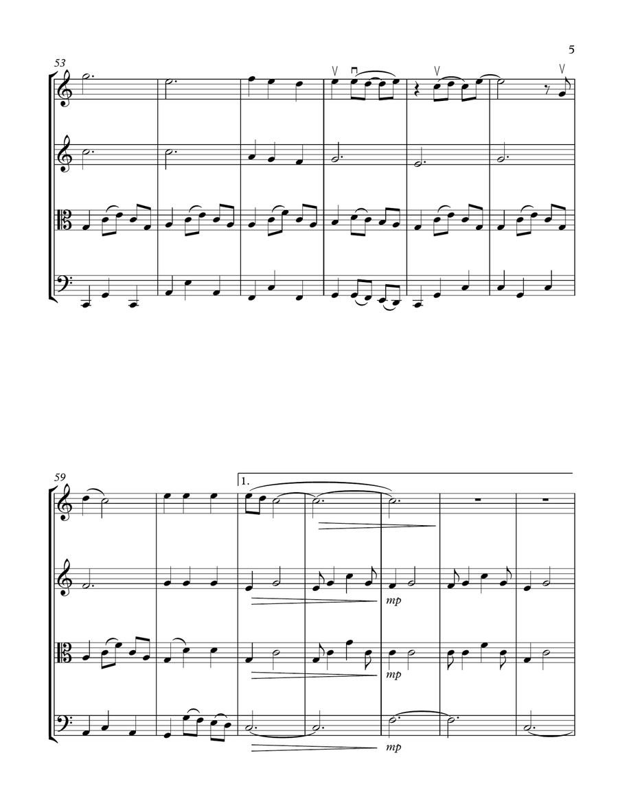 I'll Be String Quartet scores gallery preview page 5