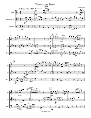 Three Jazzy Pieces for Flute, Clarinet, and Bassoon