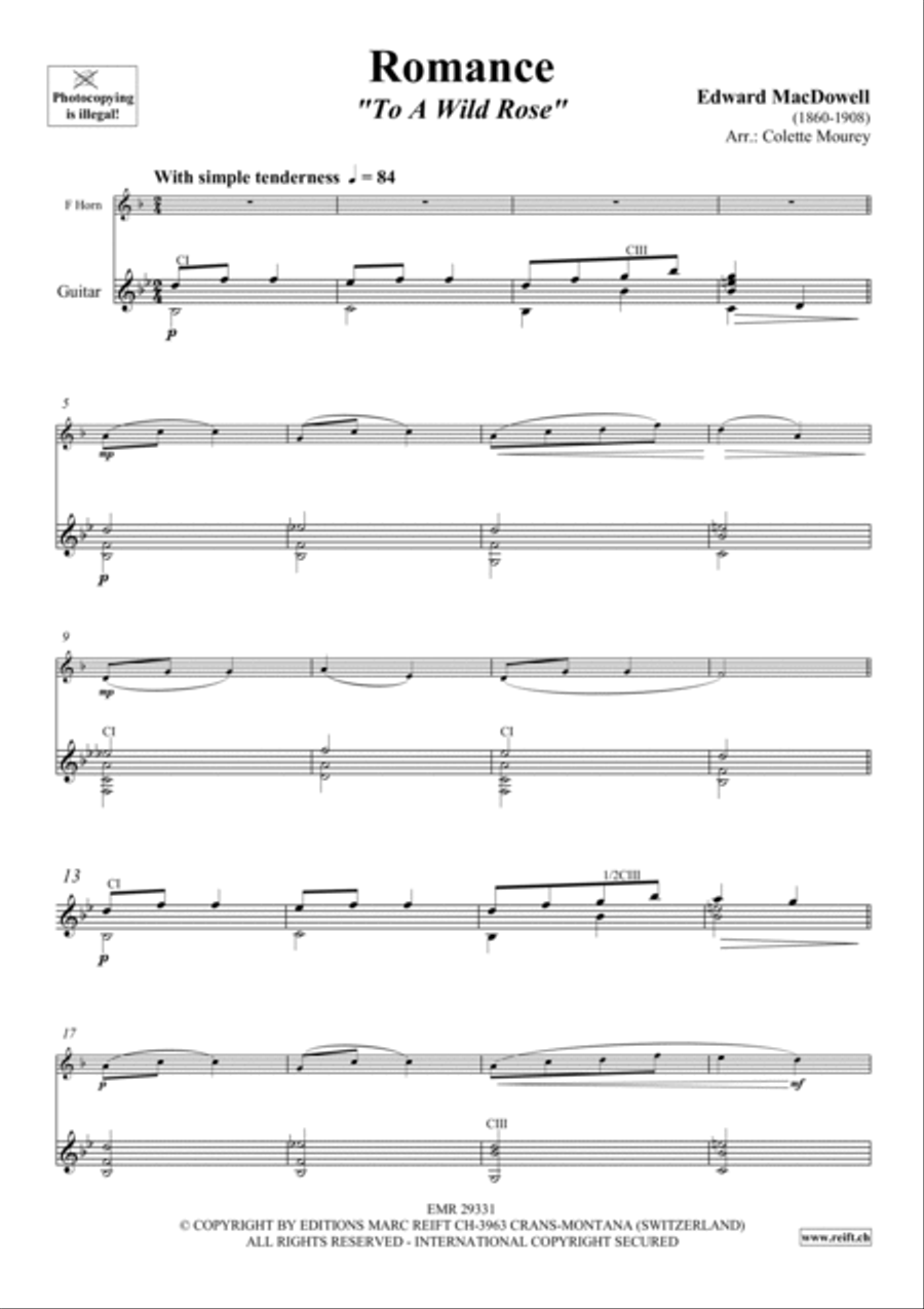 Romance Romance Horn scores gallery preview page 3