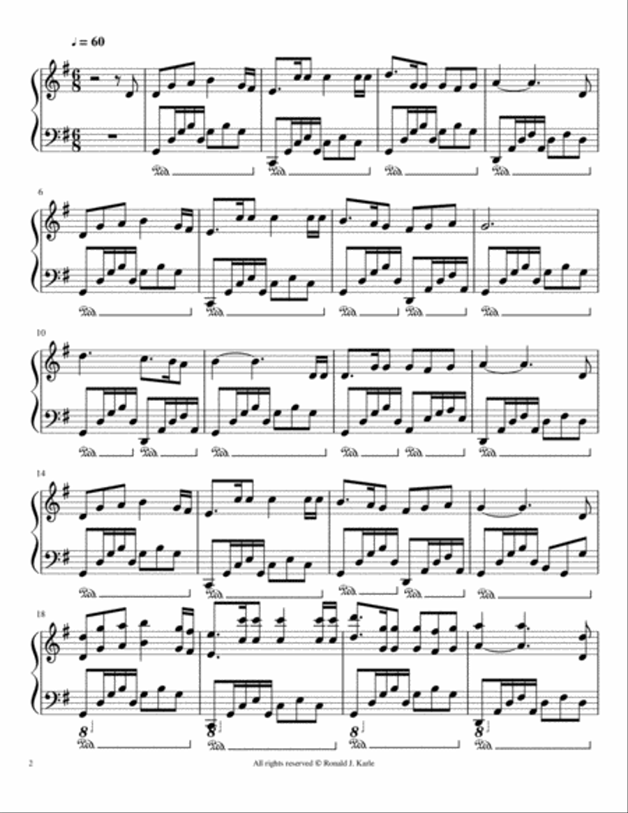 Home on the Range Piano Solo scores gallery preview page 2