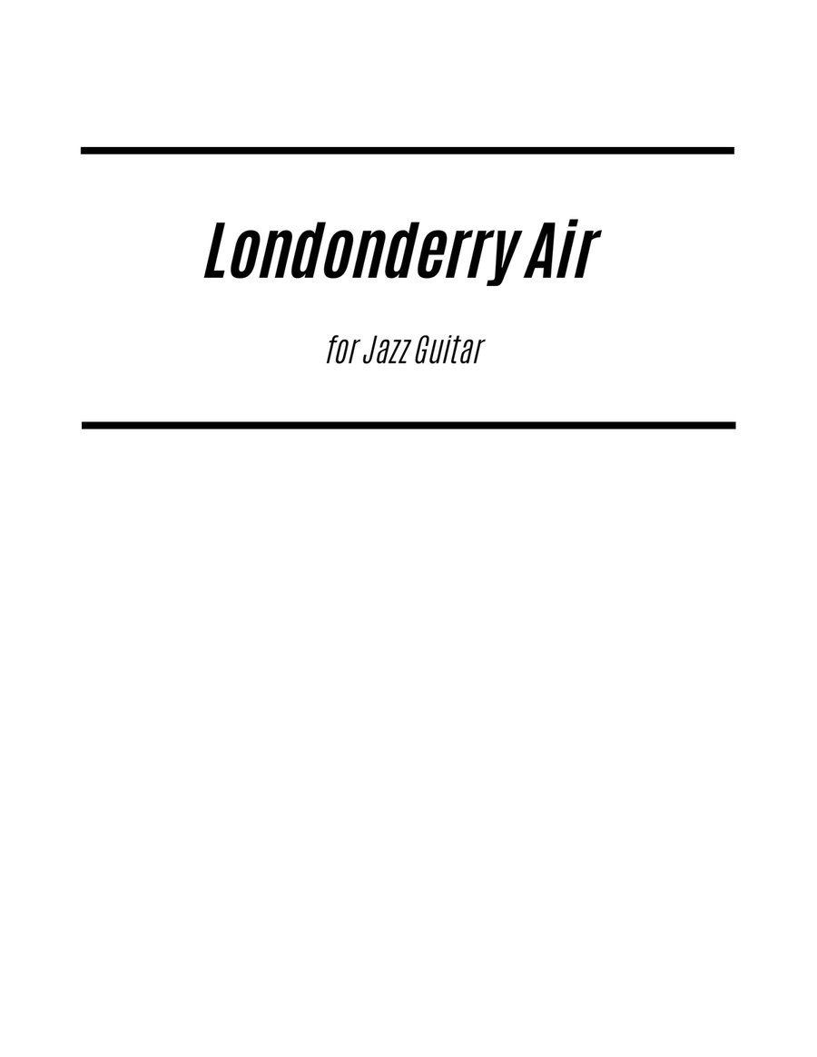 Londonderry Air (for Jazz Guitar) Acoustic Guitar scores gallery preview page 1