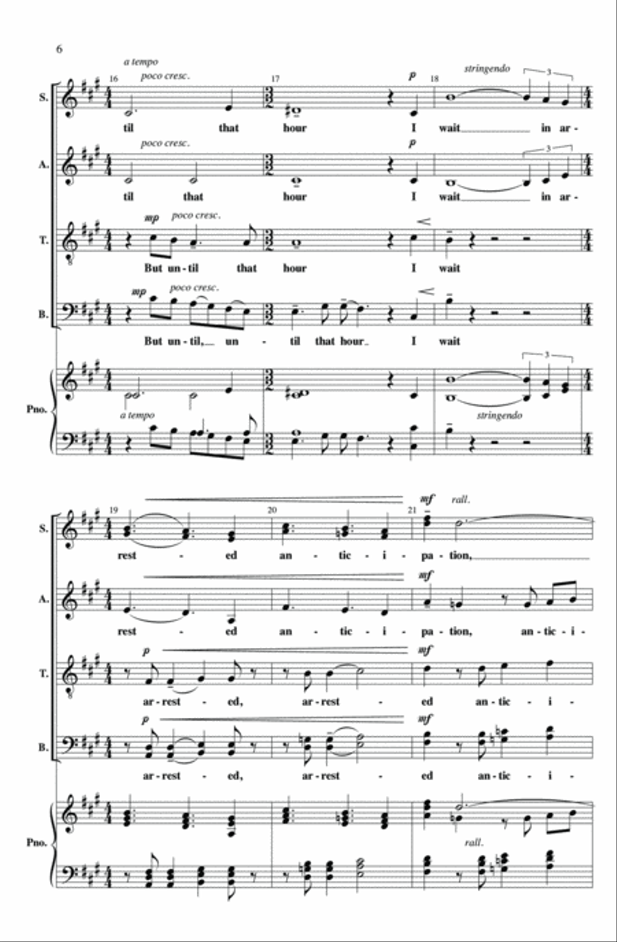 My Love Waits Beyond The Dawn 4-Part scores gallery preview page 4