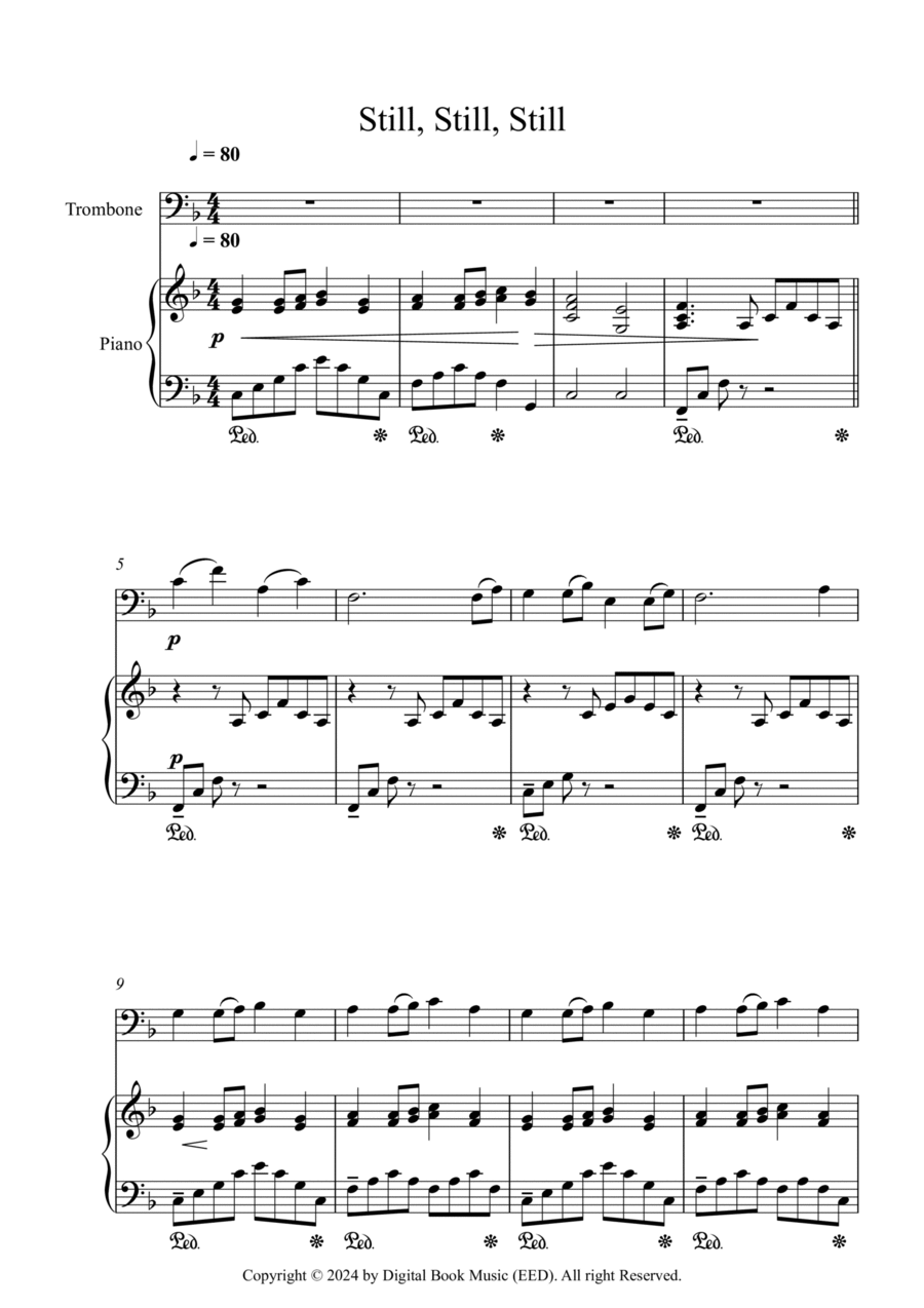 Still, Still, Still (Trombone + Piano) Easy Piano scores gallery preview page 1
