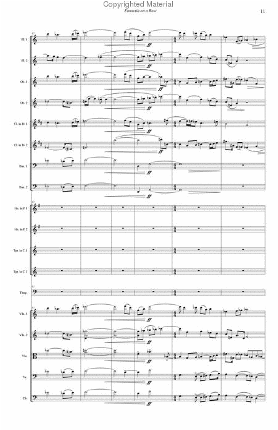Fantasia on a Row Chamber Orchestra scores gallery preview page 13