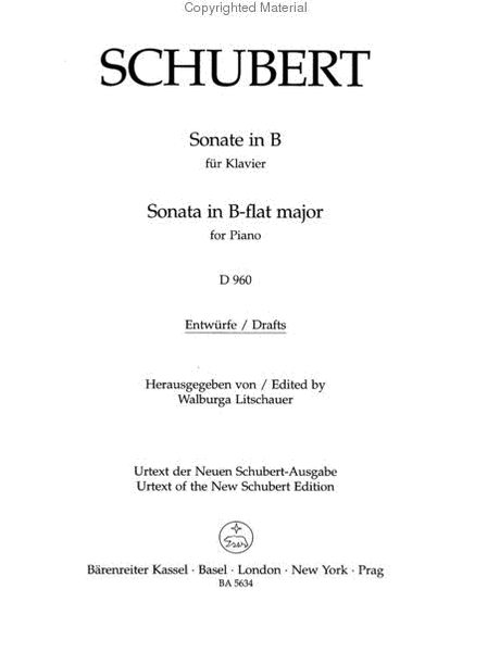 Piano Sonata In Bb Major, D 960