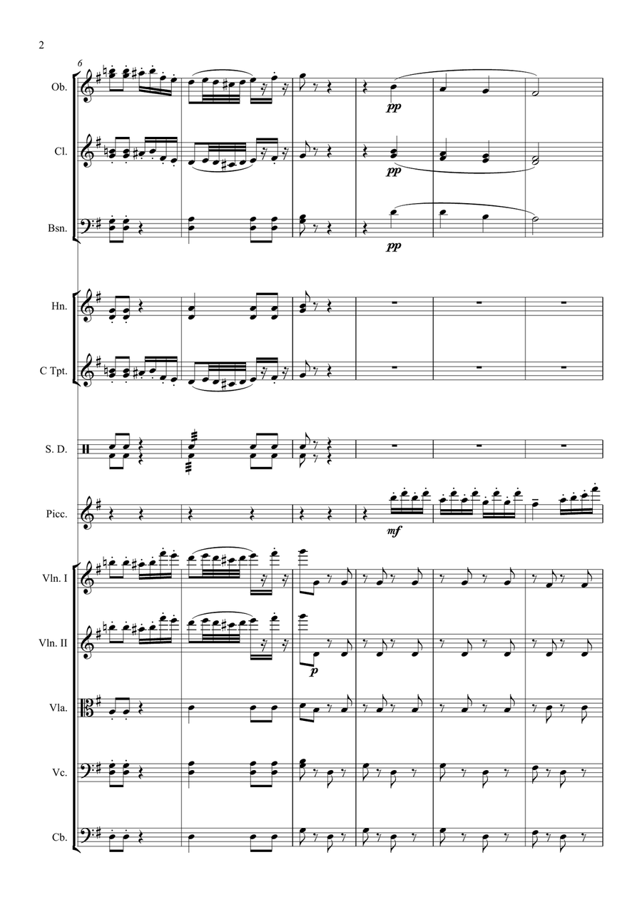 Le Merle Blanc - Polca Fantaisie op.161 for piccolo and orchestra Chamber Orchestra scores gallery preview page 4