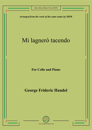 Handel-Mi lagnerò tacendo,for Cello and Piano
