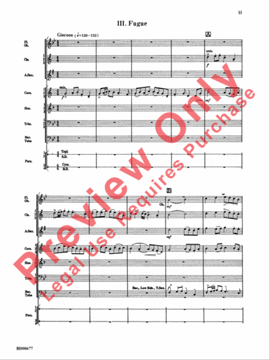 Brookshire Suite Concert Band scores gallery preview page 12