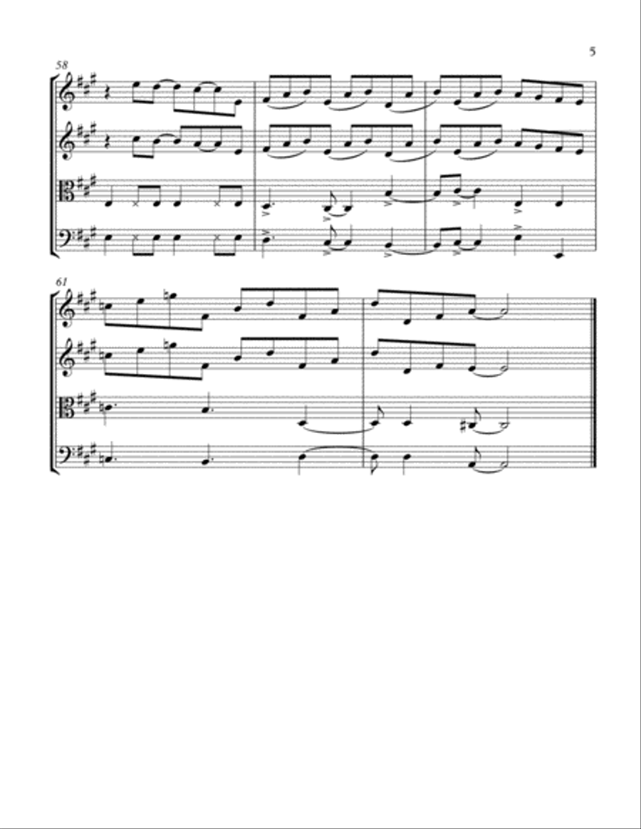 Here Comes The Sun Here Comes The Sun String Quartet scores gallery preview page 6