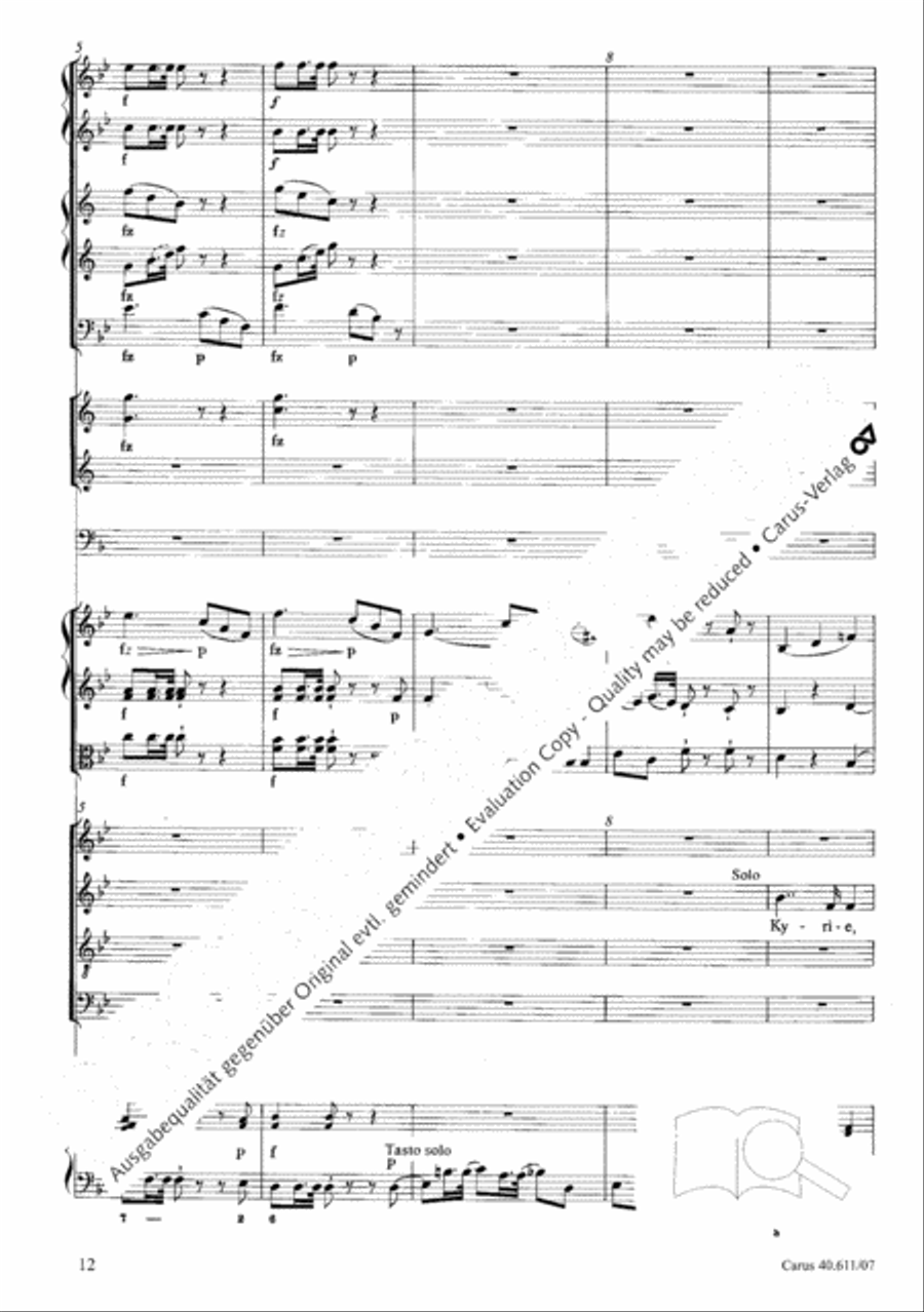 Missa solemnis in B Missa solemnis in B 4-Part scores gallery preview page 13