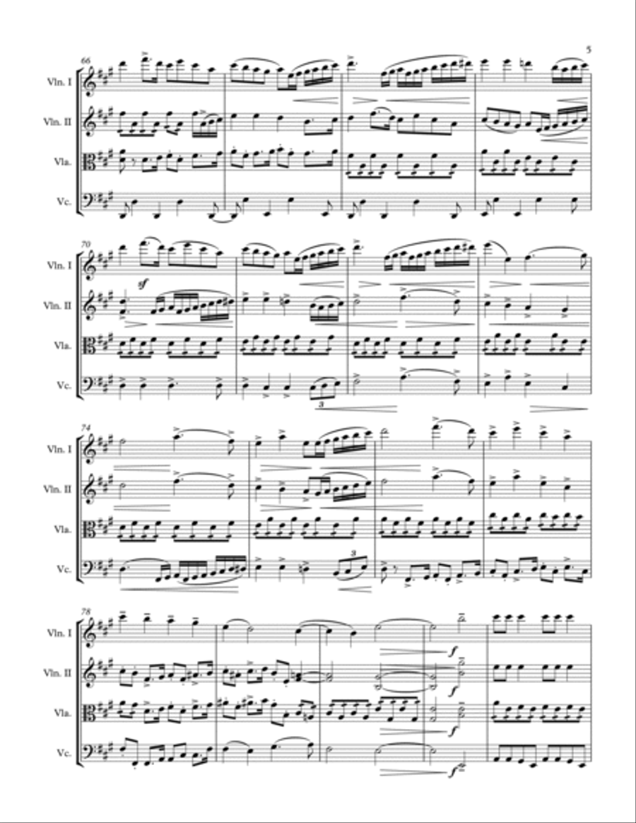 Jingle Bells - String Quartet String Quartet scores gallery preview page 5