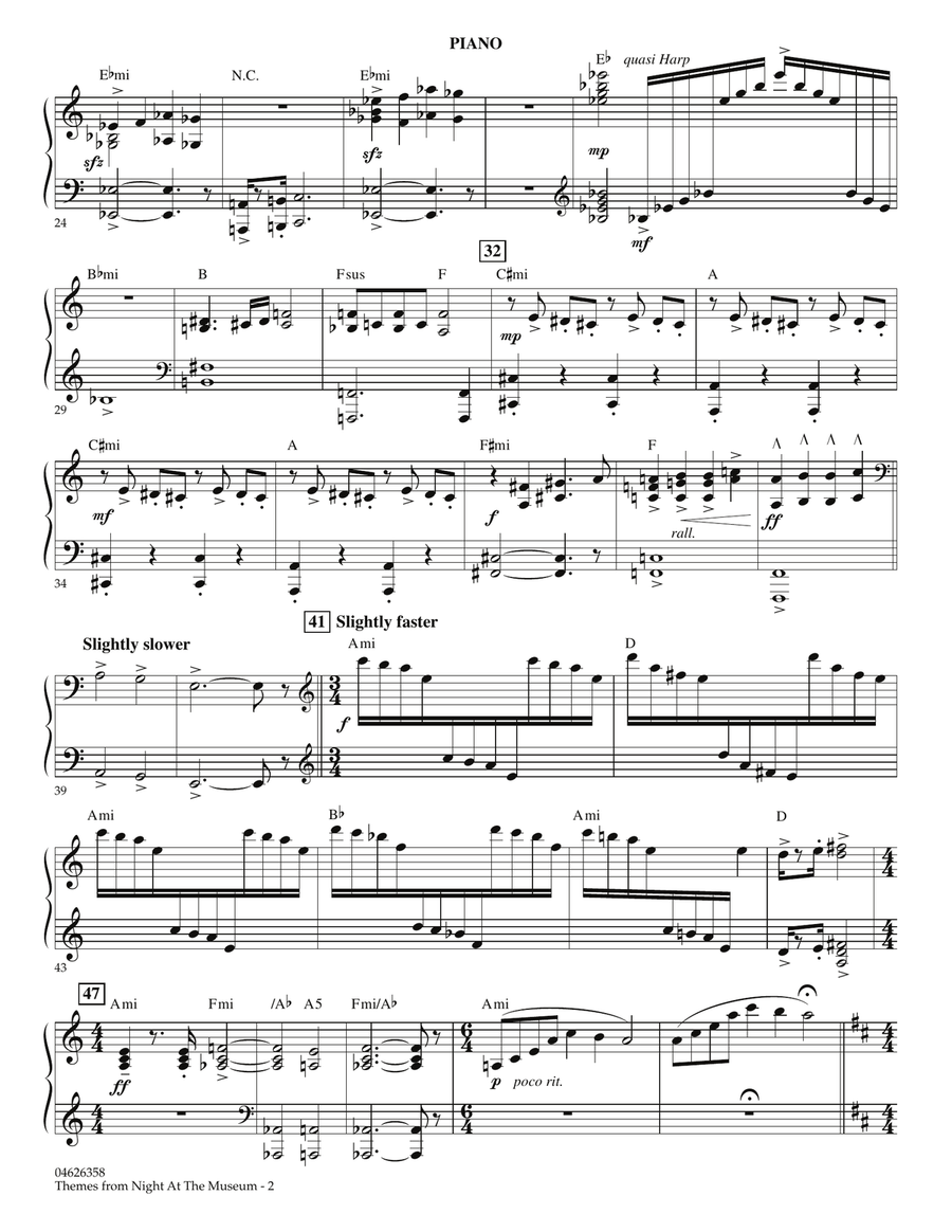 Themes from Night at the Museum - Piano Orchestra scores gallery preview page 2