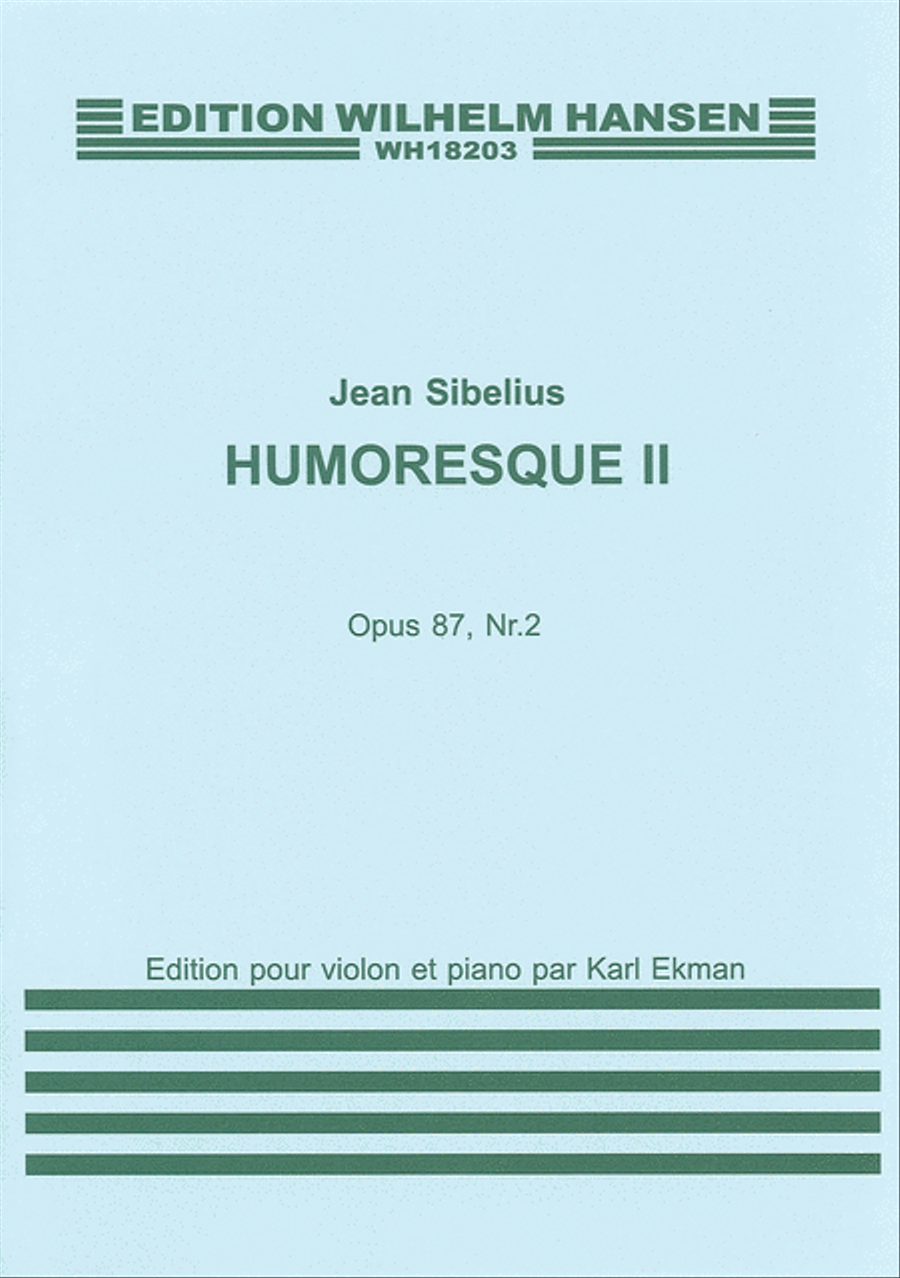 Jean Sibelius: Humoresque No.2 Op.87 No.2 (Violin/Piano) Violin Solo scores gallery preview page 1